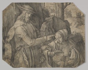 Kristus viser sig for St. Mary Magdalene som gartner, 1519. af Lucas van Leyden