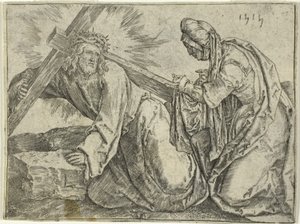 Kristus bærer korset af Lucas van Leyden