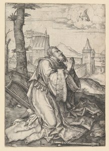 David Praying, ca. 1507. af Lucas van Leyden