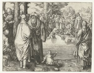 Kristi dåb i Jordan af Lucas van Leyden