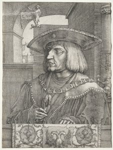 Kejser Maximilian I, 1520. af Lucas van Leyden
