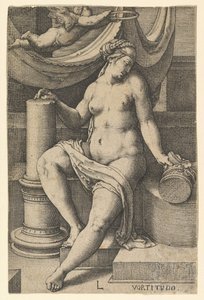 Fortitude, fra serien De syv dyder, 1530. af Lucas van Leyden