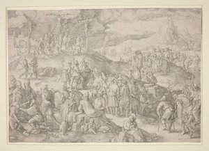 Golgata (Den Store Golgata) af Lucas van Leyden
