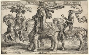 Hector af Troja, Alexander af Makedonien, Julius Cæsar, fra De ni helte af Lucas van Leyden