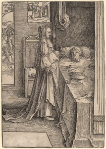 Jesabel lover Nabots vingård til kong Akab af Lucas van Leyden