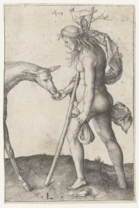 Ung kvinde med doe af Lucas van Leyden