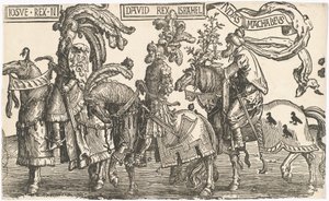 Joshua, David, Judas Makkabæerne af Lucas van Leyden