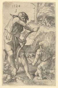 Lamech og Kain, 1524. af Lucas van Leyden