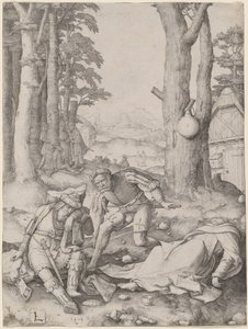 Mahomet og munken Sergius af Lucas van Leyden