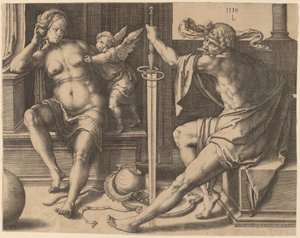 Mars, Venus og Amor af Lucas van Leyden