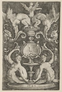 Panel af ornament, 1528. af Lucas van Leyden