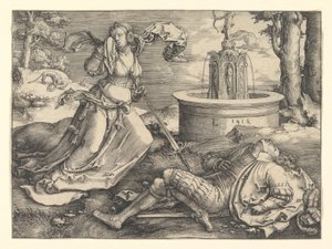 Pyramus og Thisbe, 1514 af Lucas van Leyden
