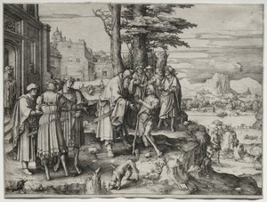 Den fortabte søns tilbagevenden, ca. 1510. af Lucas van Leyden