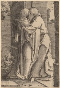 Sankt Joachim omfavner Sankt Anna af Lucas van Leyden