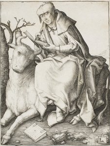 Sankt Lukas, ca. 1508 af Lucas van Leyden