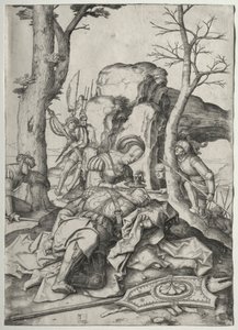 Samson og Delila, ca. 1507. af Lucas van Leyden
