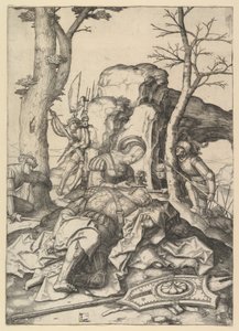 Samson og Delila, ca. 1507. af Lucas van Leyden