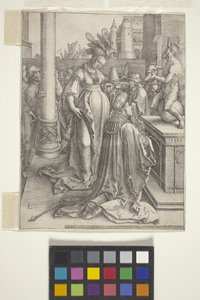 Salomons afgudsdyrkelse (gravering) af Lucas van Leyden