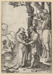 St. George Liberating the Princess, ca. 1508. af Lucas van Leyden