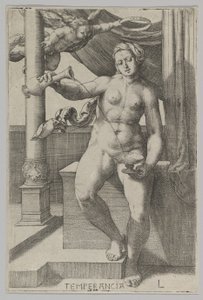 Temperance, fra serien The Virtues, 1530. af Lucas van Leyden