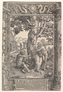 Menneskets fald, ca. 1517. af Lucas van Leyden
