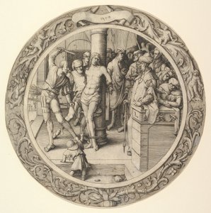 The Flagellation, fra Circular Passion, 1509. af Lucas van Leyden