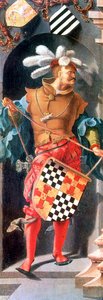 The Healing of Blind Man of Jericho, Detail, 1531 af Lucas van Leyden