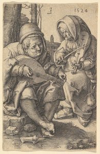 Musikerne, 1524. af Lucas van Leyden