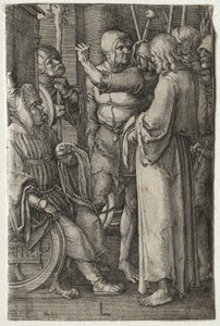 Lidenskaben: Kristus foran ypperstepræsten af Lucas van Leyden