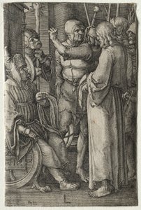 Lidenskaben: Kristus før ypperstepræsten, 1521. af Lucas van Leyden