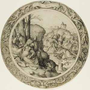 Den runde lidenskab: Kristus bærer korset af Lucas van Leyden