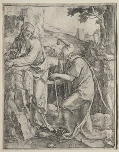 Kristi fristelse, 1518. af Lucas van Leyden