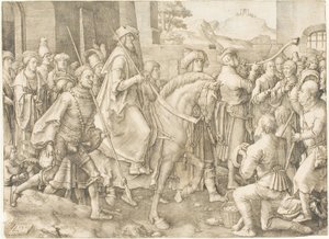 Mordokajs triumf af Lucas van Leyden