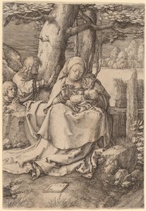 Jomfruen og barnet med to engle af Lucas van Leyden
