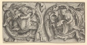 Triton og Siren i Tendrils, ca. 1510. af Lucas van Leyden