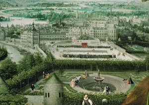 Forår. Baggrund af Lucas van Valckenborch