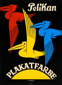 Pelican plakat farve, 1920-1925.