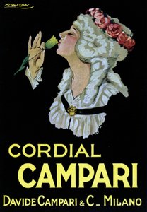 Reklameplakat for Cordial Campari. Davide Campari & C. Milano 1921 (illustration)