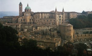 Udsigt over hertugpaladset Urbino