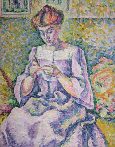 Kvinde hækling, 1908 af Lucie Cousturier
