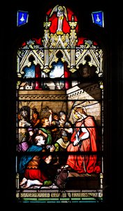 Saint-Pol de Léon (Finistère), Saint-Paul-Aurélien-katedralen / Rosenvindue i det sydlige tværskib (foto) af Lucien-Leopold Lobin