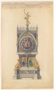 Design til emaljeret ur, ca. 1882. af Lucien Falize