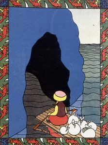 Sinbad (Sindbad) Marin på sin tømmerflåde - i 