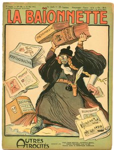 Cover af ""La Baionnette"", satirisk i farver af Lucien Metivet