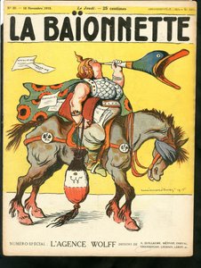 Cover af "The Bajonet", satirisk i farver af Lucien Metivet