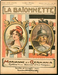 Cover af "La Baionnette", Satirisk i farver af Lucien Metivet