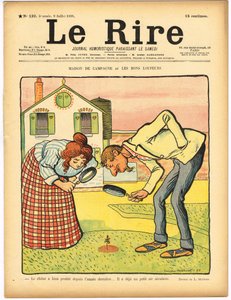 Cover af "Le Rire", Satirisk i farver af Lucien Metivet