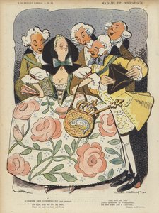 Madame De Pompadour, Illustration for Le Rire