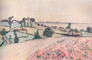 Fra en tegning i farvet kridt af Lucien Pissarro, c20. århundrede af Lucien Pissaro