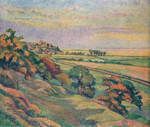 Rye fra Cadborough, Sunset, 1913 af Lucien Pissaro